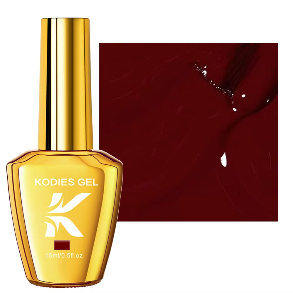 Burgundy Red Gel Nail Polish 15ML Soak off Gel Varnish Semi Permanent UV Lamp Nail Lacquer Manicure Nails Art Salon