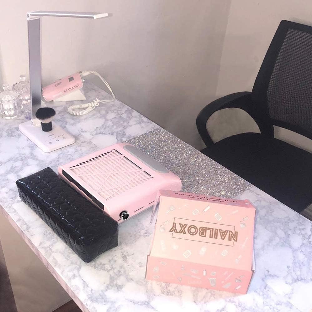 Nail Dust Collector for Acrylic Nails Vacuum Machine, 80W Adjustable Vacuum,