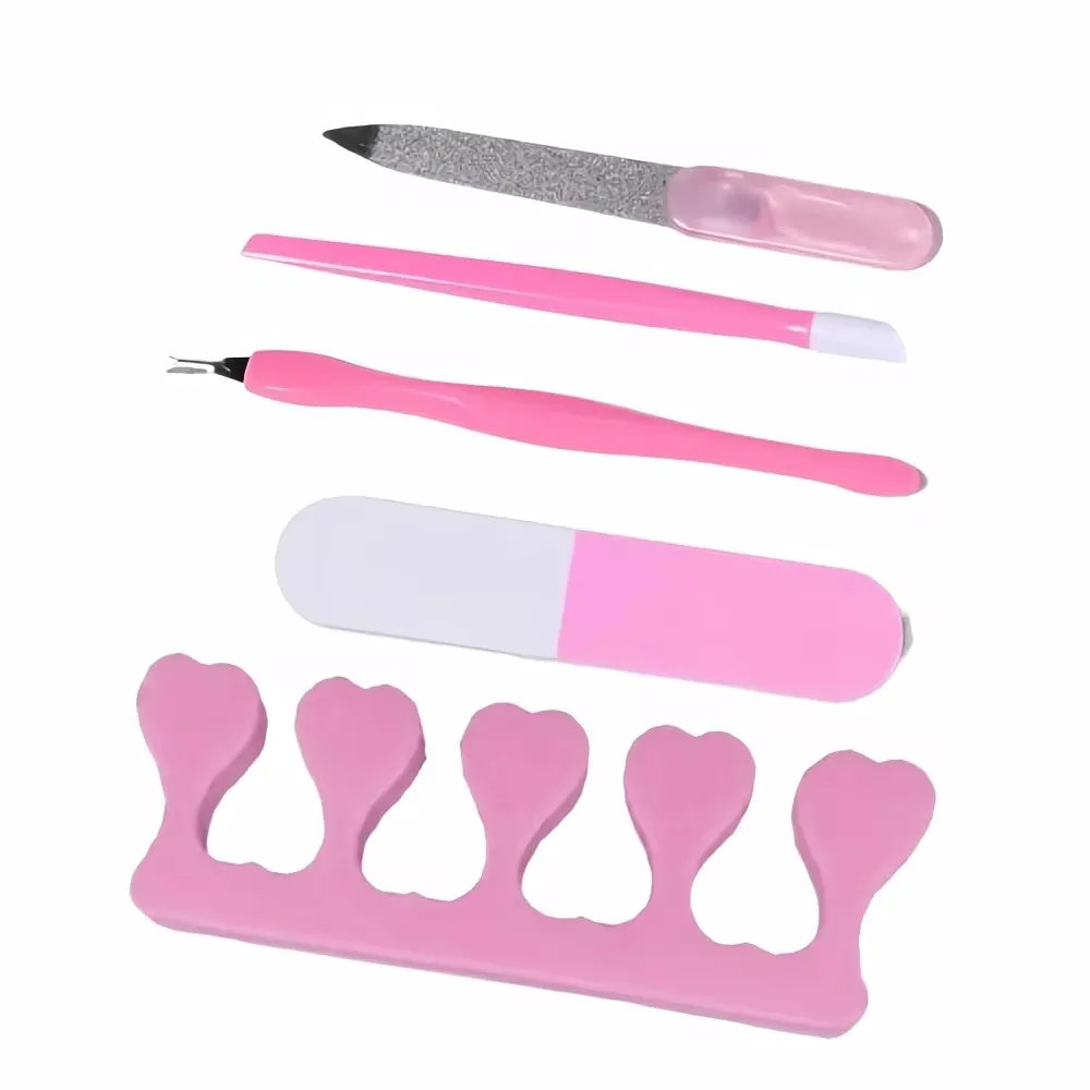  Nail  Kit with 54W UV 18Pcs Lamp Glue Dryer Polisher Dead Skin Remover Finger Separator Mani/Pedi . 6 different bundles