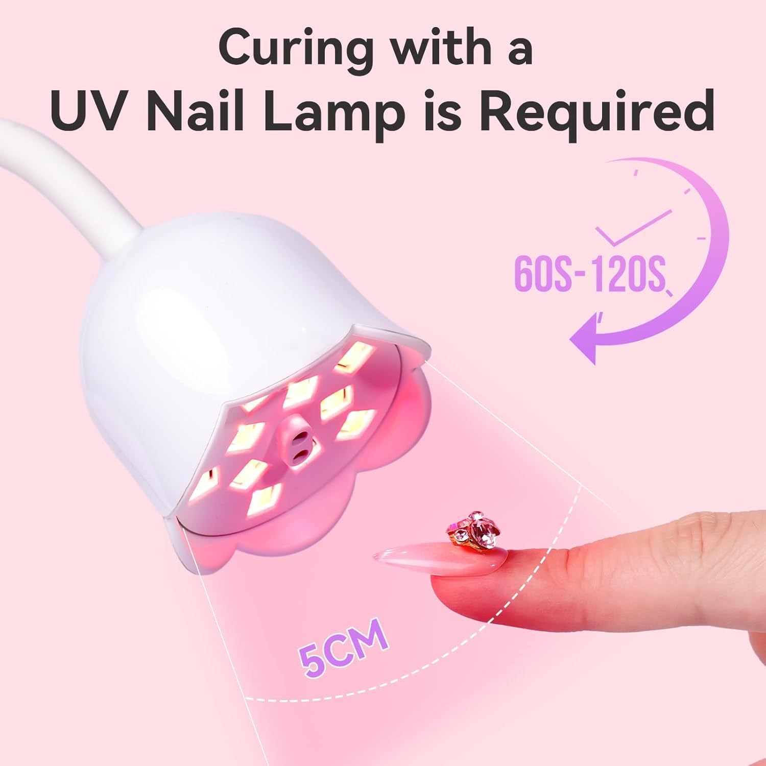 Nail Rhinestone Glue Gel - 30G Super Strong Adhesive Gel Nail Glue for 3D Glitters Gems Charms Crystals Beads Sequins