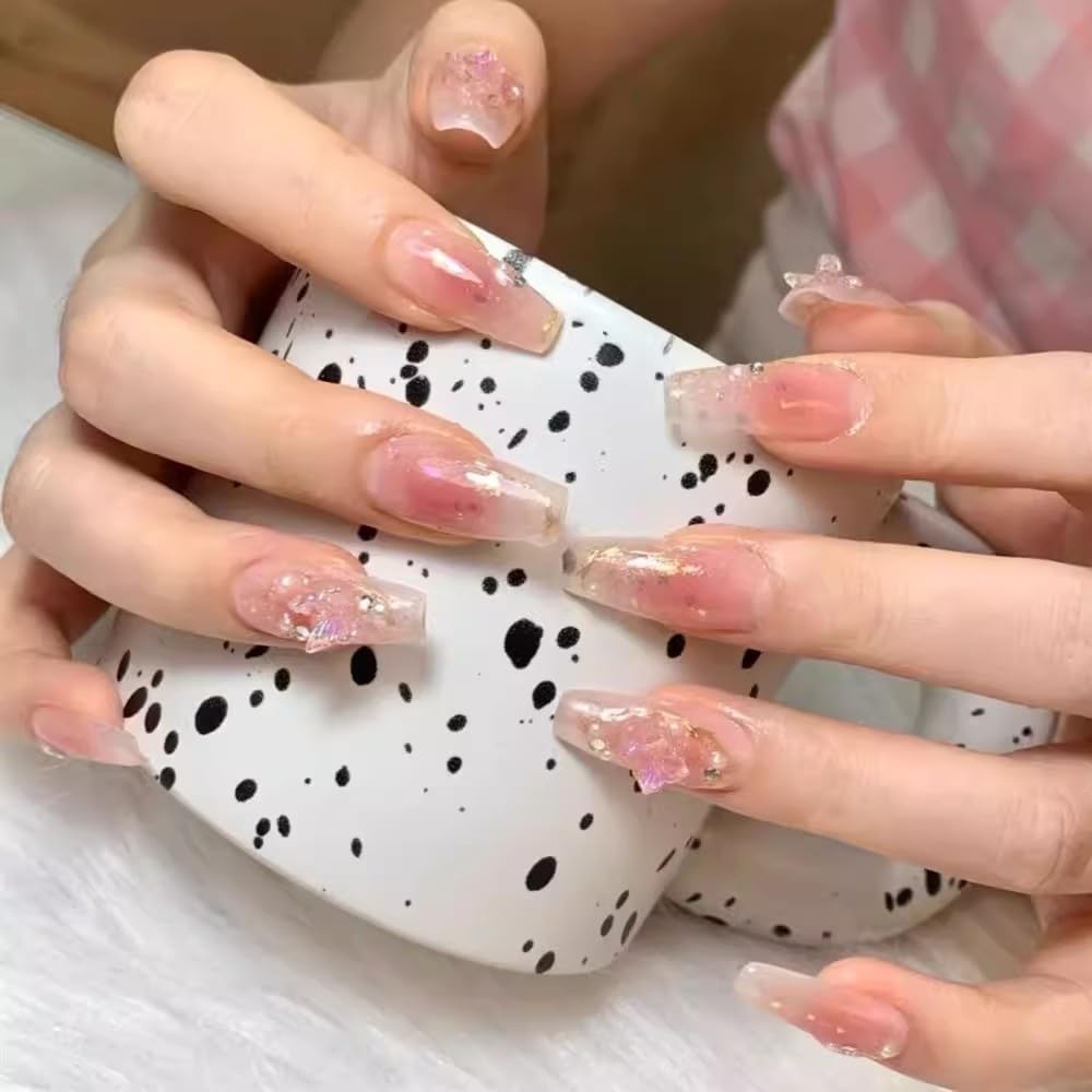 3D Acrylic Butterfly White Flowers Glitter Nail Charms  Mixed ( 3 diff packs )