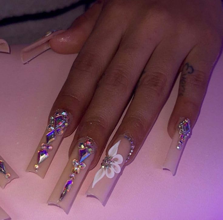 (5 diff packs ) 12 Types of 600  Diamonds + 2500 Flat Rhinestones Mix 20 Styles Flatback Stones Set + Tweezers + Drill Pen