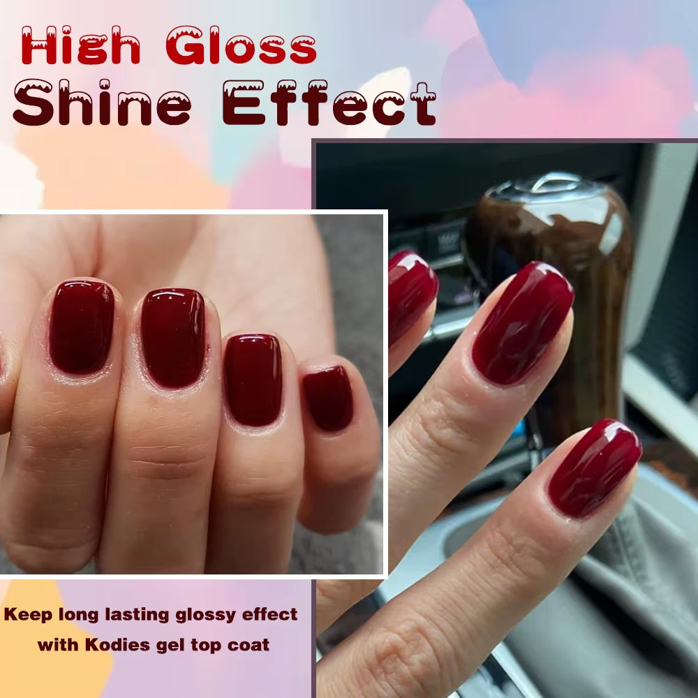 Burgundy Red Gel Nail Polish 15ML Soak off Gel Varnish Semi Permanent UV Lamp Nail Lacquer Manicure Nails Art Salon