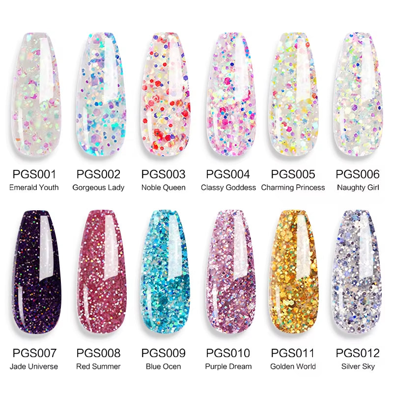 PolyGel  nail Set 6/8PCS Polygel extensions , 12 different bundles