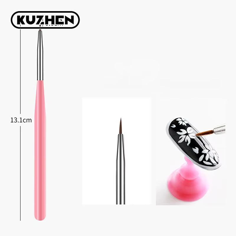 15Pcs Professional Nail Art Brush Set for Manicure Rhinestone Acrylic Paint Brushes Kit UV Gel Polish Nails Lining Pen Gradient