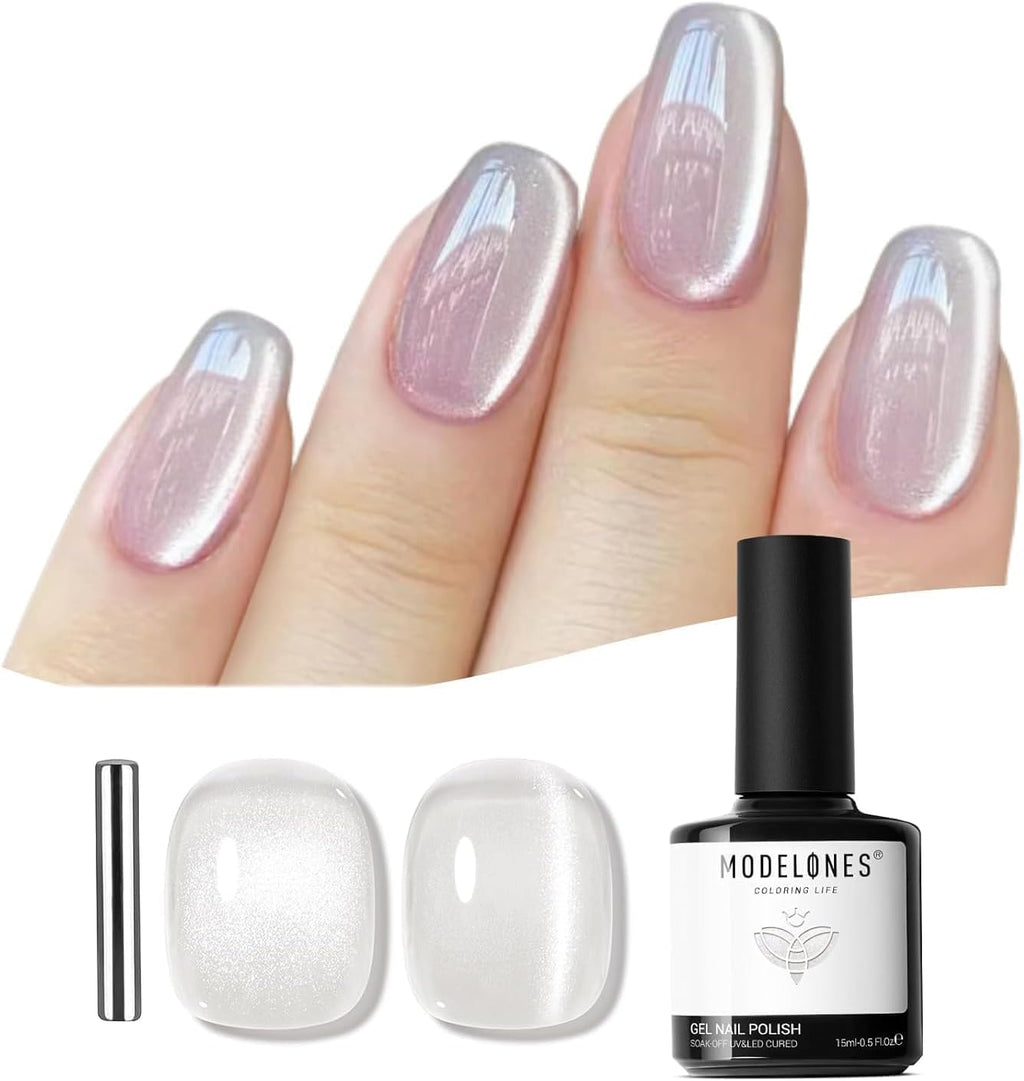 Modelones Magnetic Cat-Eye Gel Nail Polish, 11 Color Options