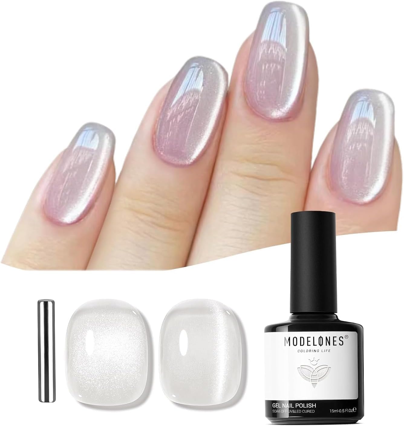 Modelones Magnetic Cat-Eye Gel Nail Polish, 11 Color Options