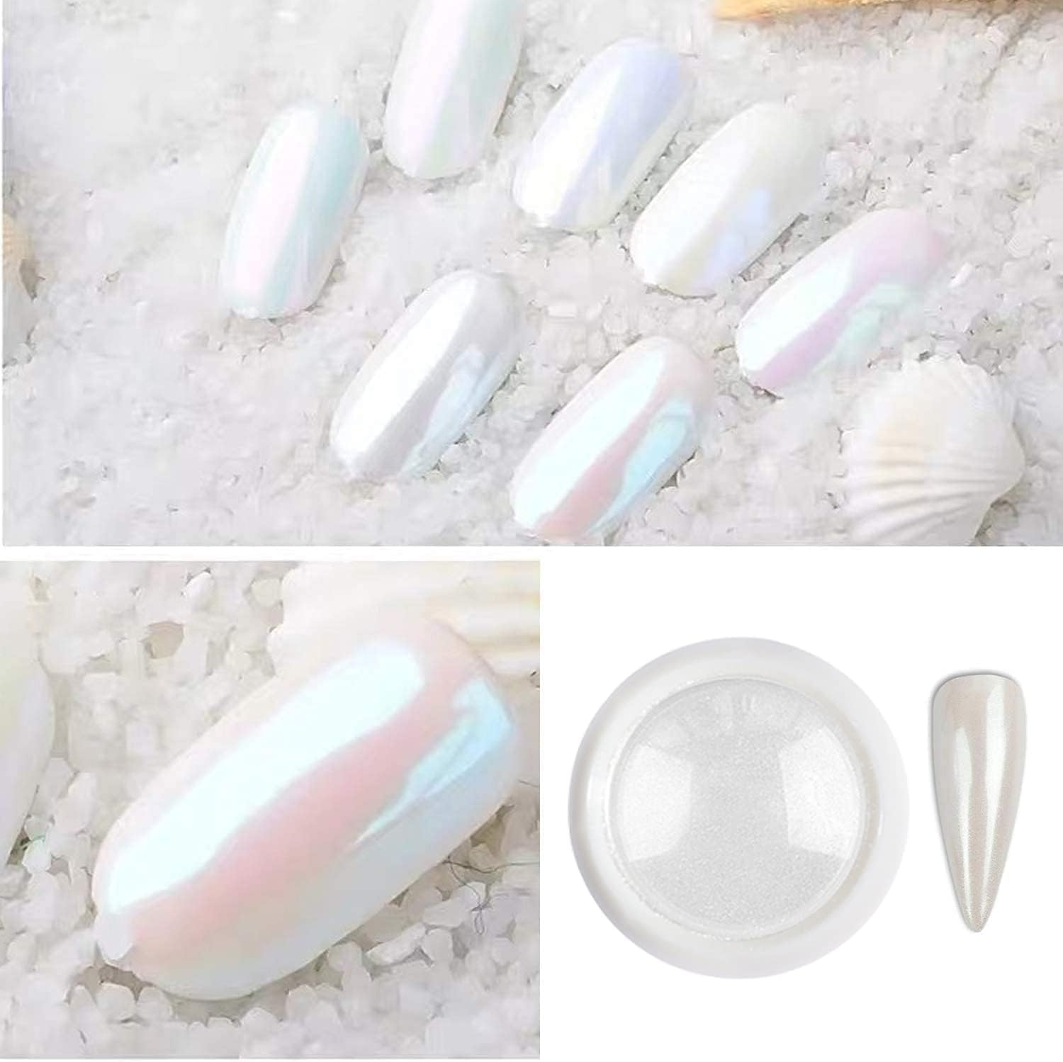 Holographic Chrome Nail Powder . (  4 different packs )