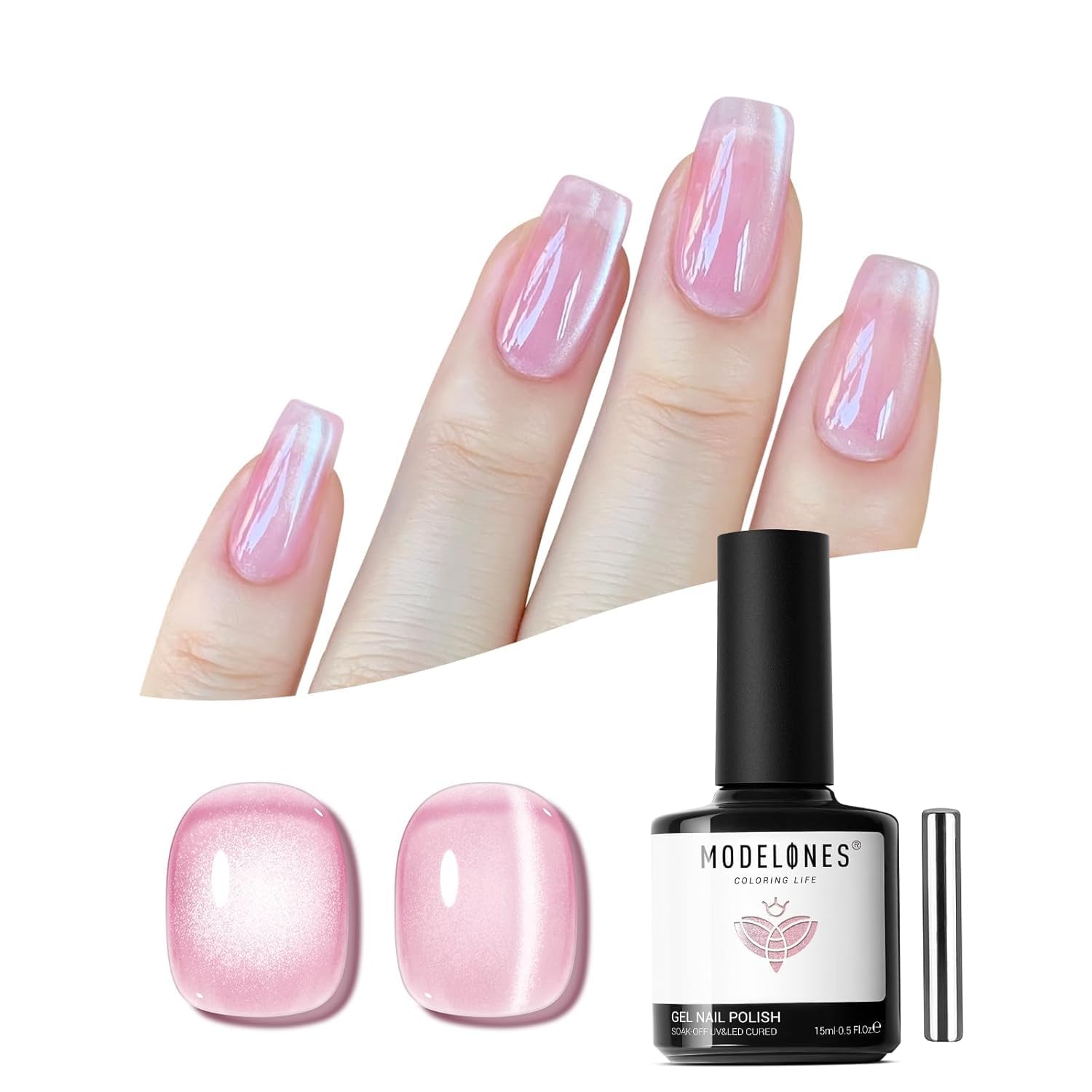 Modelones Magnetic Cat-Eye Gel Nail Polish, 11 Color Options