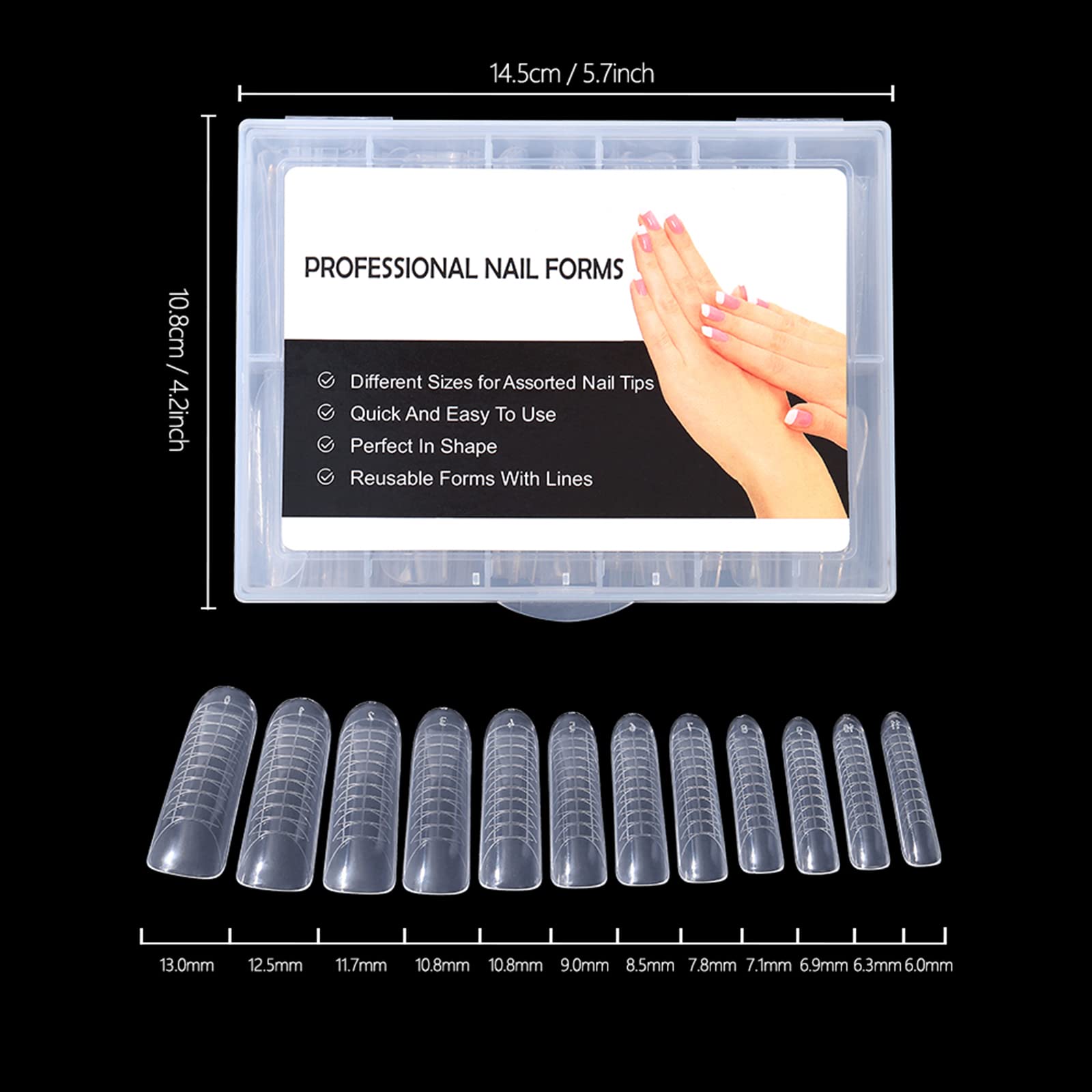 120Pcs (4 diff packs ) Forms , Extension Molds