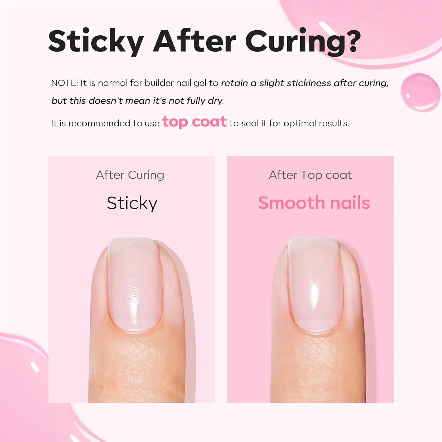 modelones Builder Nail Gel with Gel Top and Base Coat, 3Pcs . Nail Thickening .Apex Building. Nail Extension .Rhinestone Gel Nail Glue, LED Nail Lamp Cured