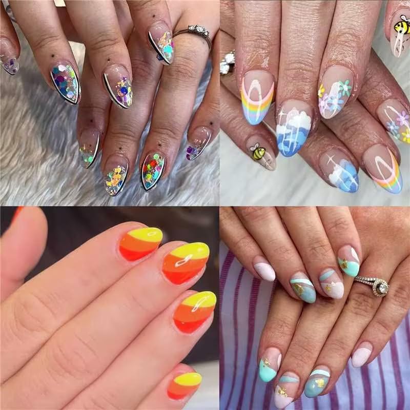 2 different options for glue , plus differnet shapes and sizes for nail tips! choose your pack !