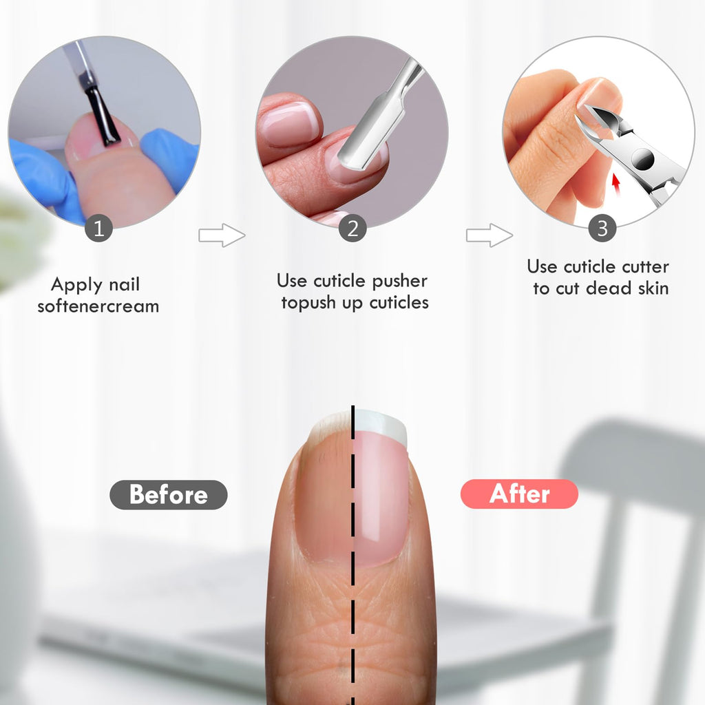 ( 6 diff options )Cuticle Trimmer with Cuticle Pusher,  Cuticle Remover, Scissor and Triangle Cuticle Nail Pusher