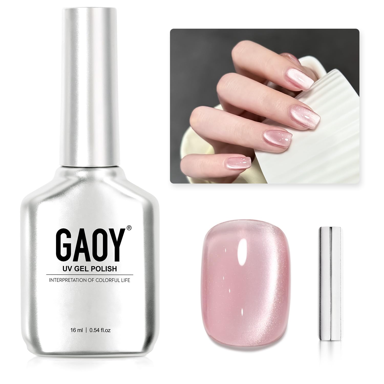 GAOY Magnetic Cat-Eye Gel Nail Polish, 20 Colors