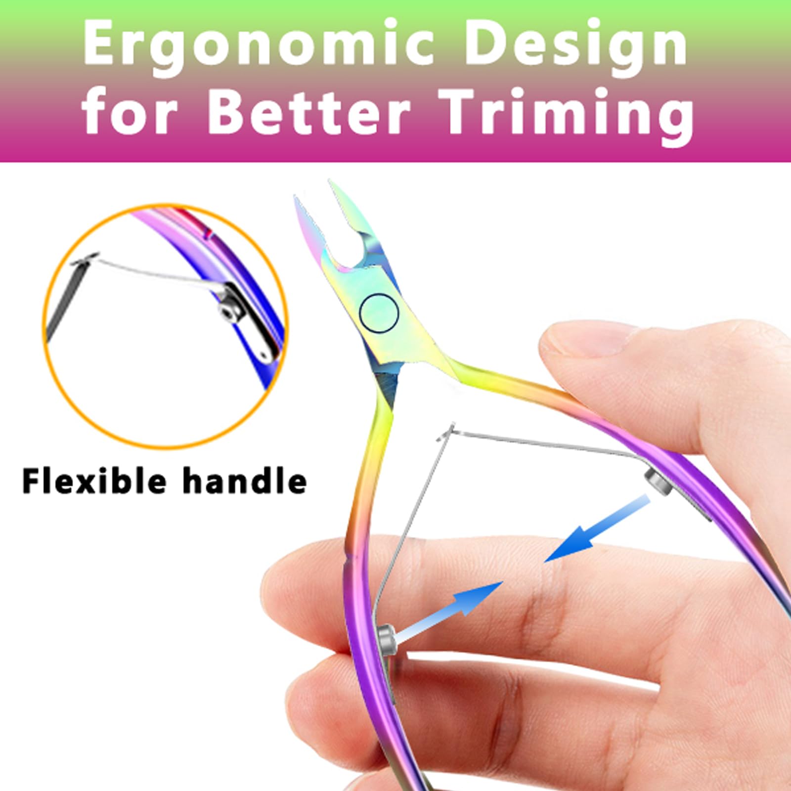 ( 6 diff options )Cuticle Trimmer with Cuticle Pusher,  Cuticle Remover, Scissor and Triangle Cuticle Nail Pusher