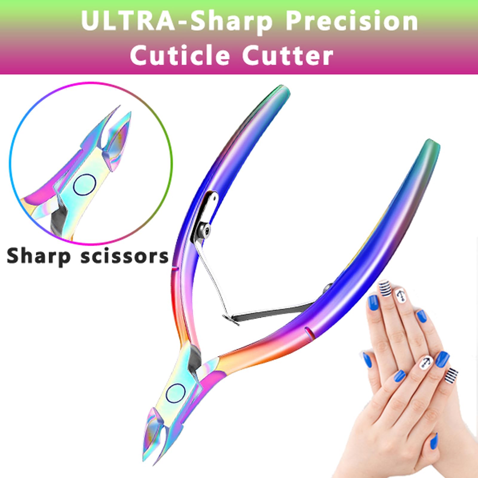 ( 6 diff options )Cuticle Trimmer with Cuticle Pusher,  Cuticle Remover, Scissor and Triangle Cuticle Nail Pusher