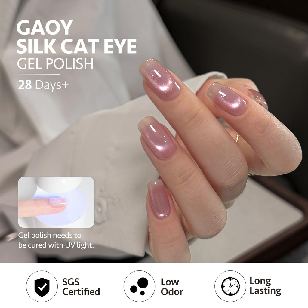 GAOY Magnetic Cat-Eye Gel Nail Polish, 20 Colors