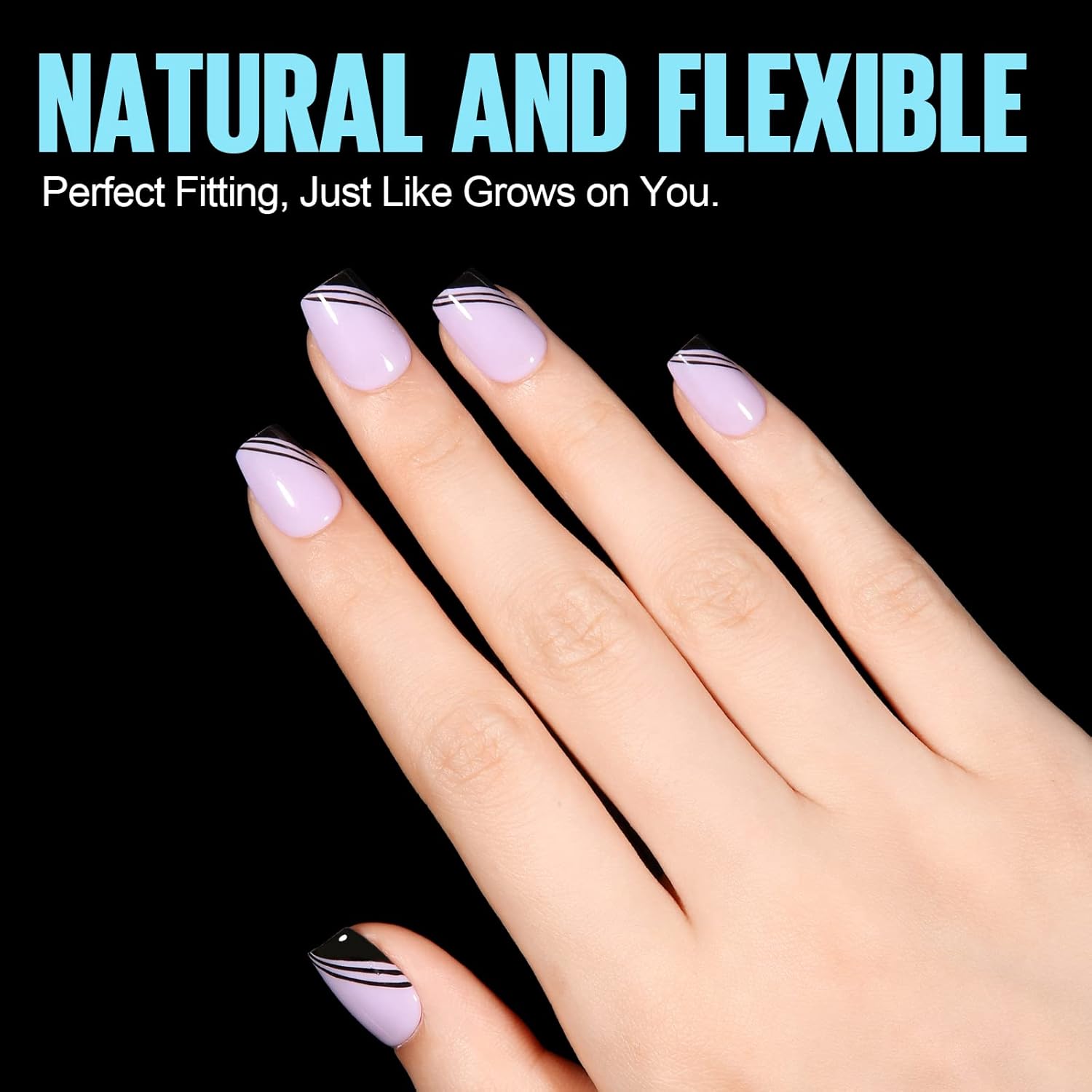 TOMICCA Gel Nail Glue for Nail Tips  plus 4 different packs for nail tips - 15ml Super Strong Nail Glue Compatible with Acrylic Nails,Soft Gel Nail Tips and Press On Nails, UV/LED Curing,