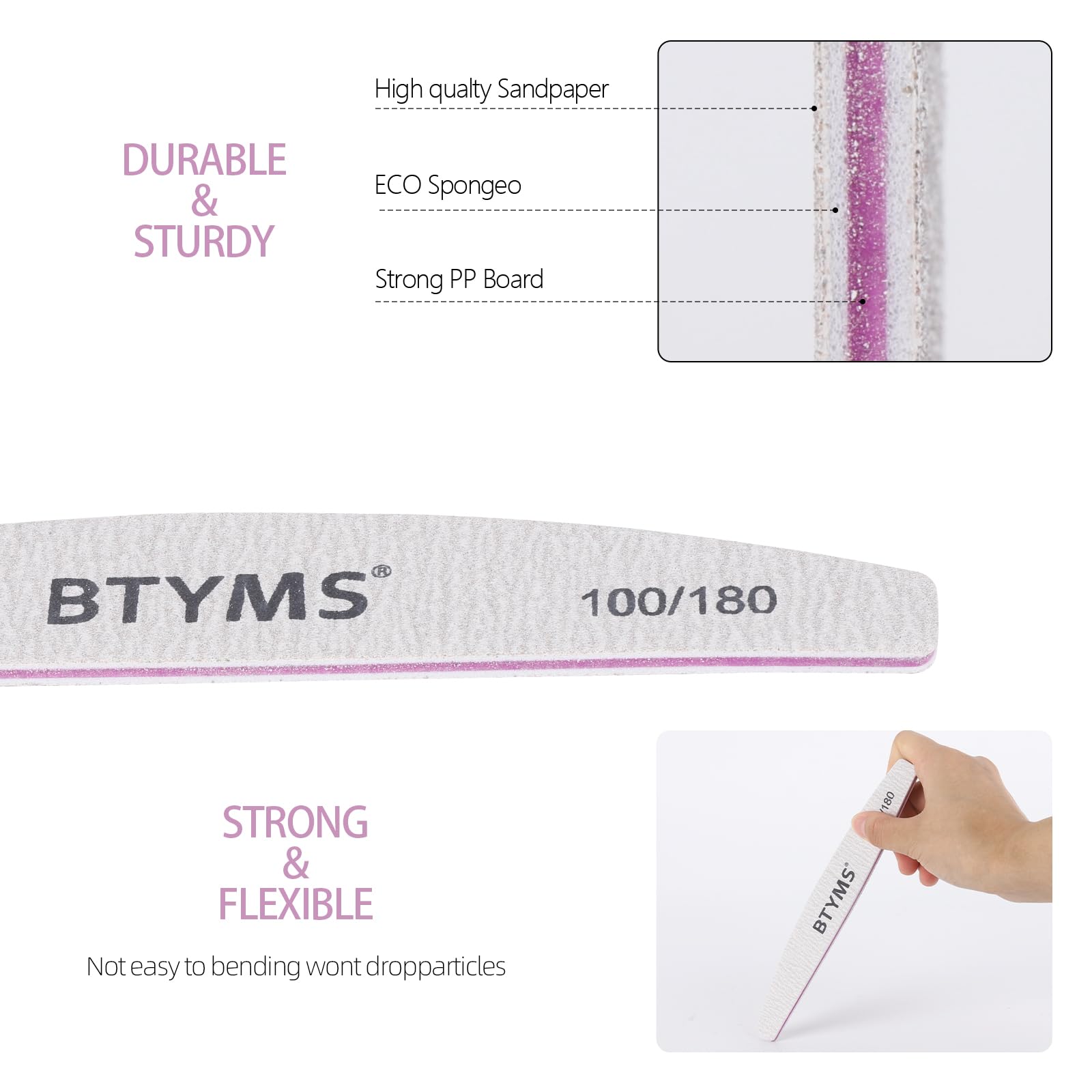 different packs ,  Nail Files ,  Grit Double Sided Emery Boards Coarse and Medium Nail File for Acrylic Nails
