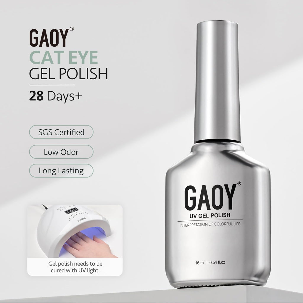 GAOY Magnetic Cat-Eye Gel Nail Polish, 20 Colors