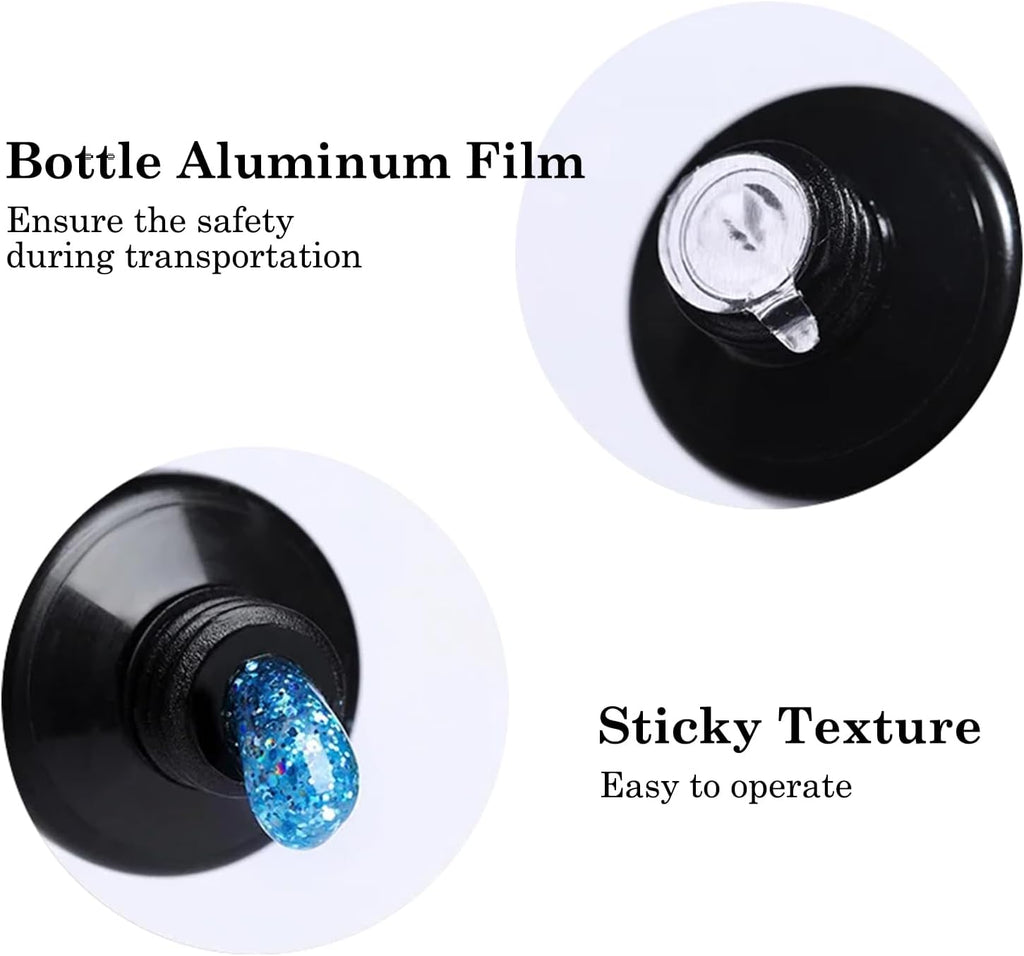 8Pcs Polygel Extension Gel Glitter Builder Kit for Nails . 8 Colors  Kit for Beginners