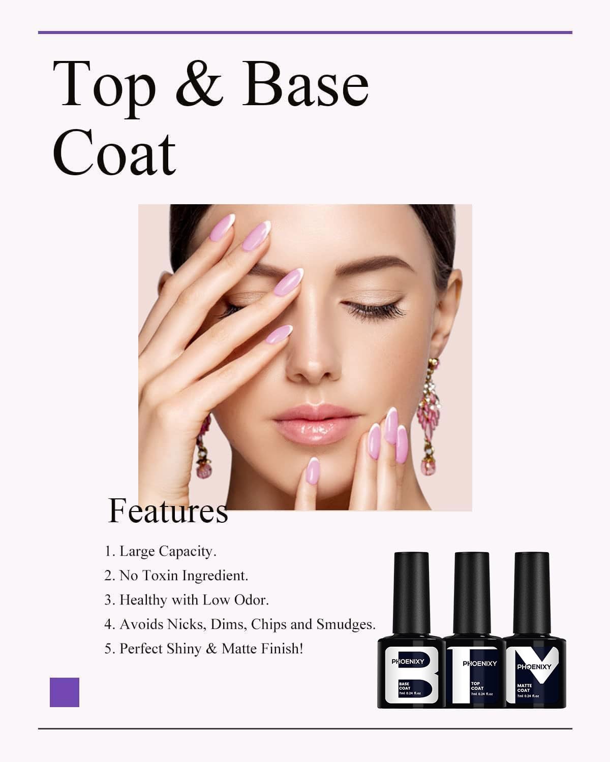 7 different packs . Phoenixy Poly Nail Gel Kit 6 Colors Pink Nude with Sliver Gold Glitter Poly Extension Gel 15 ml