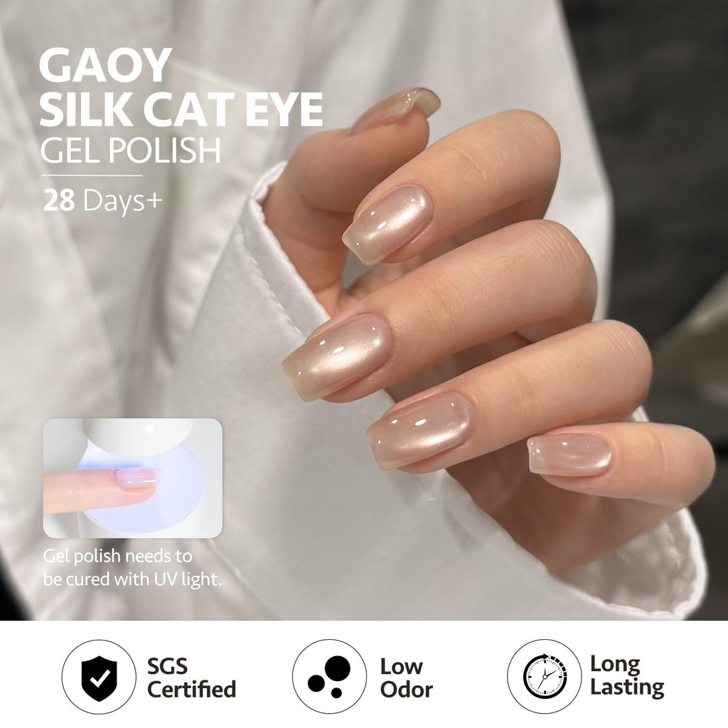 GAOY Magnetic Cat-Eye Gel Nail Polish, 20 Colors