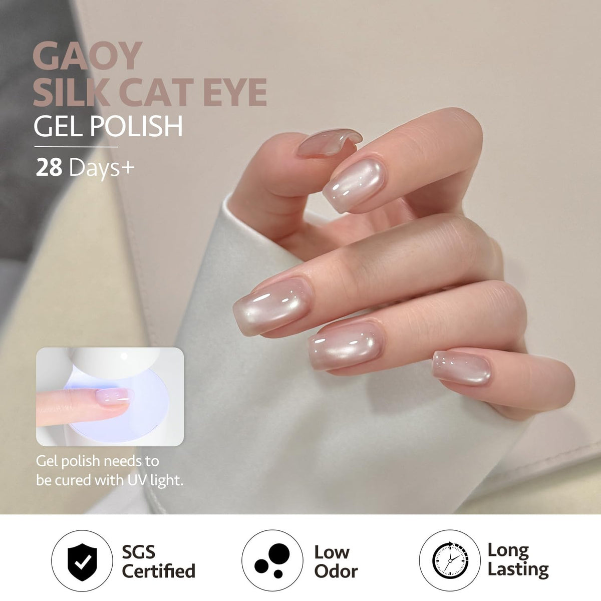 GAOY Magnetic Cat-Eye Gel Nail Polish, 20 Colors