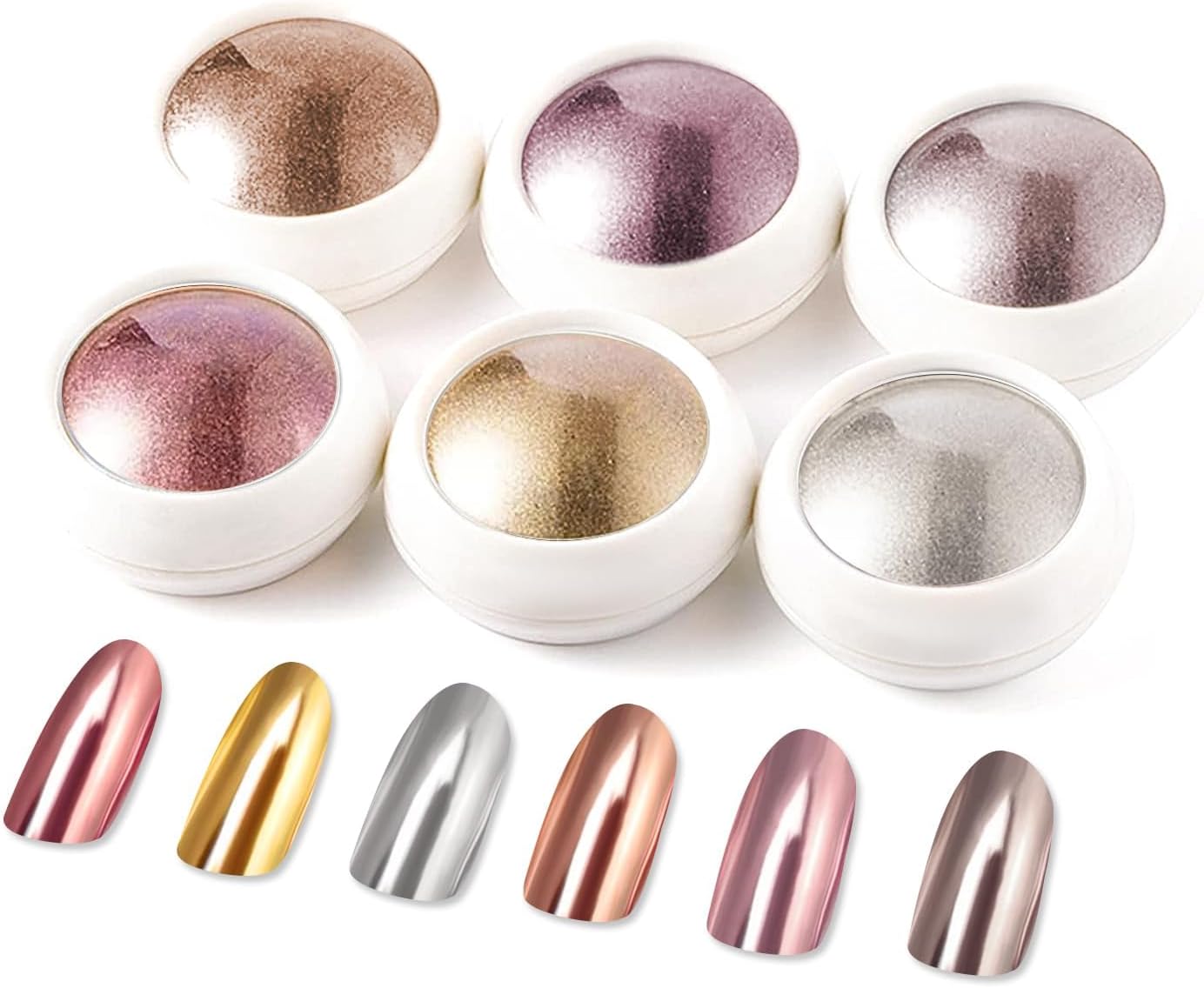 Holographic Chrome Nail Powder . (  4 different packs )