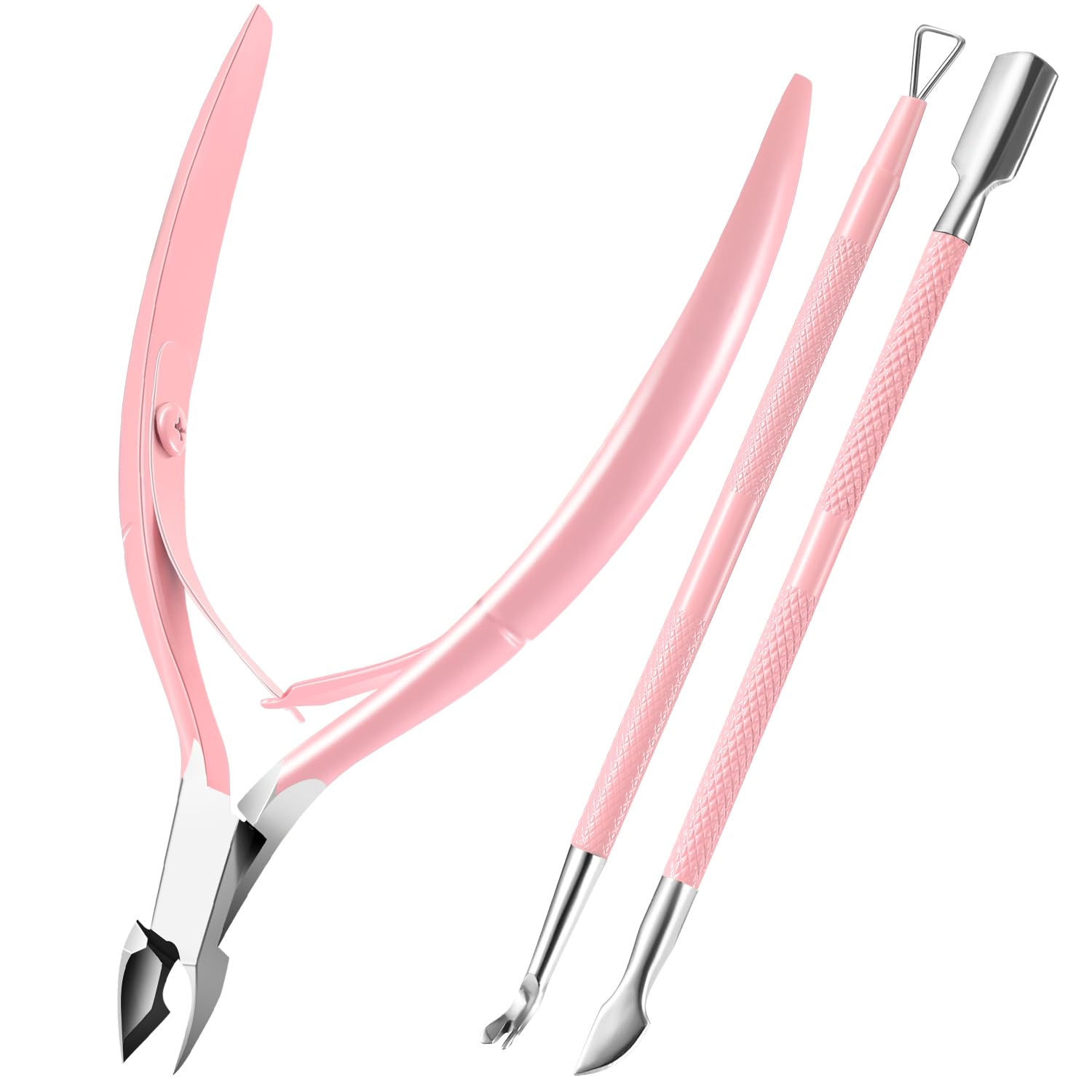 ( 6 diff options )Cuticle Trimmer with Cuticle Pusher,  Cuticle Remover, Scissor and Triangle Cuticle Nail Pusher