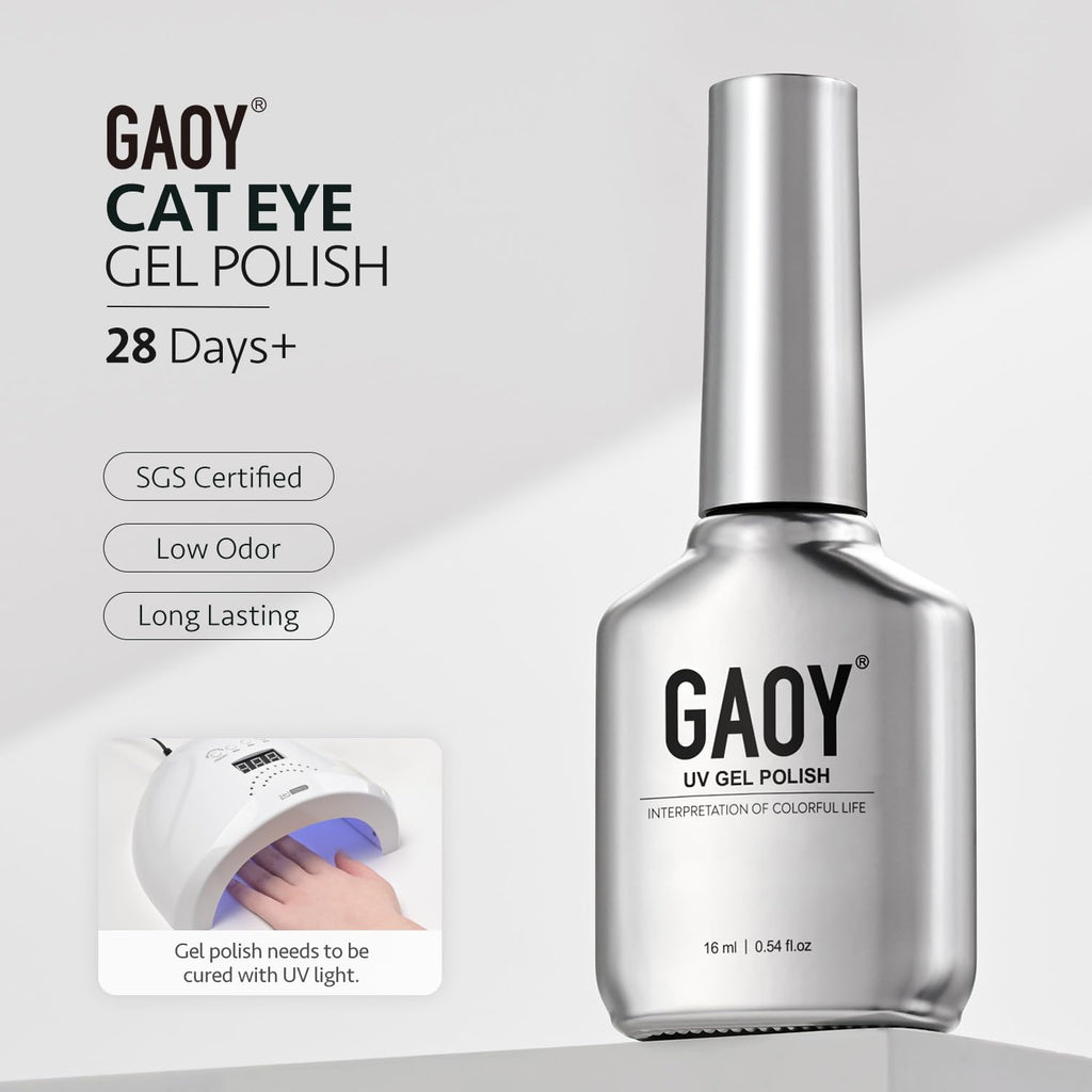 GAOY Magnetic Cat-Eye Gel Nail Polish, 20 Colors