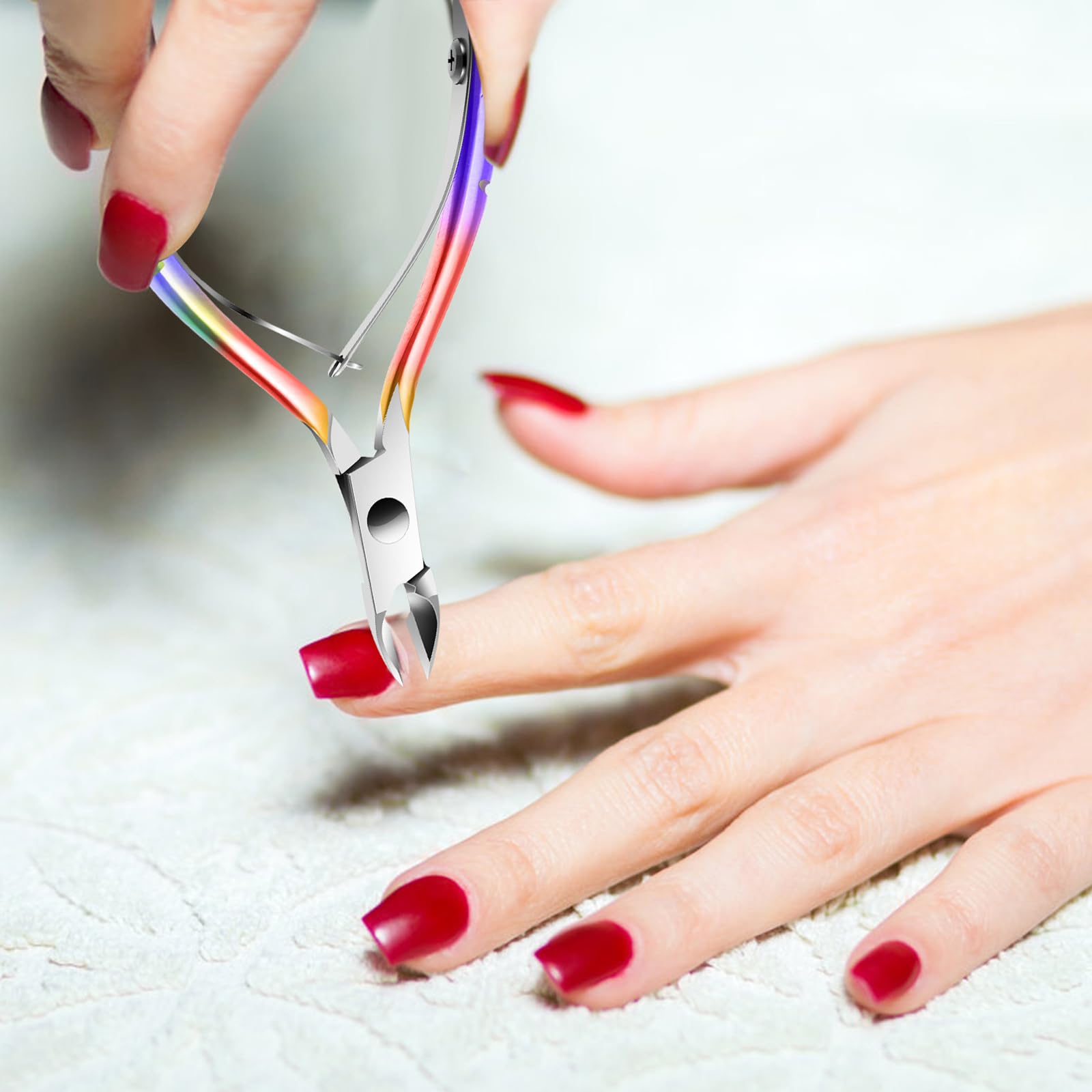 ( 6 diff options )Cuticle Trimmer with Cuticle Pusher,  Cuticle Remover, Scissor and Triangle Cuticle Nail Pusher
