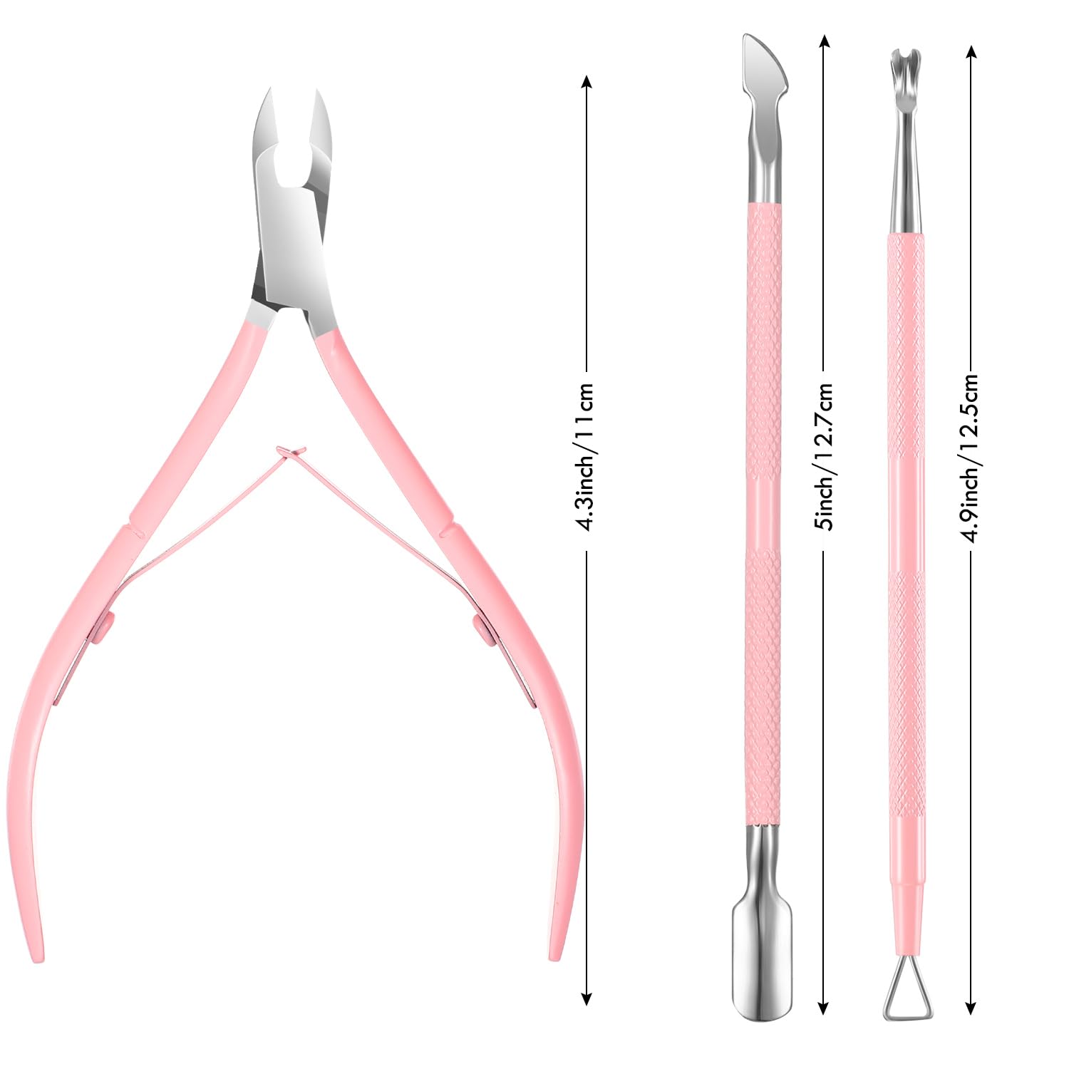 ( 6 diff options )Cuticle Trimmer with Cuticle Pusher,  Cuticle Remover, Scissor and Triangle Cuticle Nail Pusher