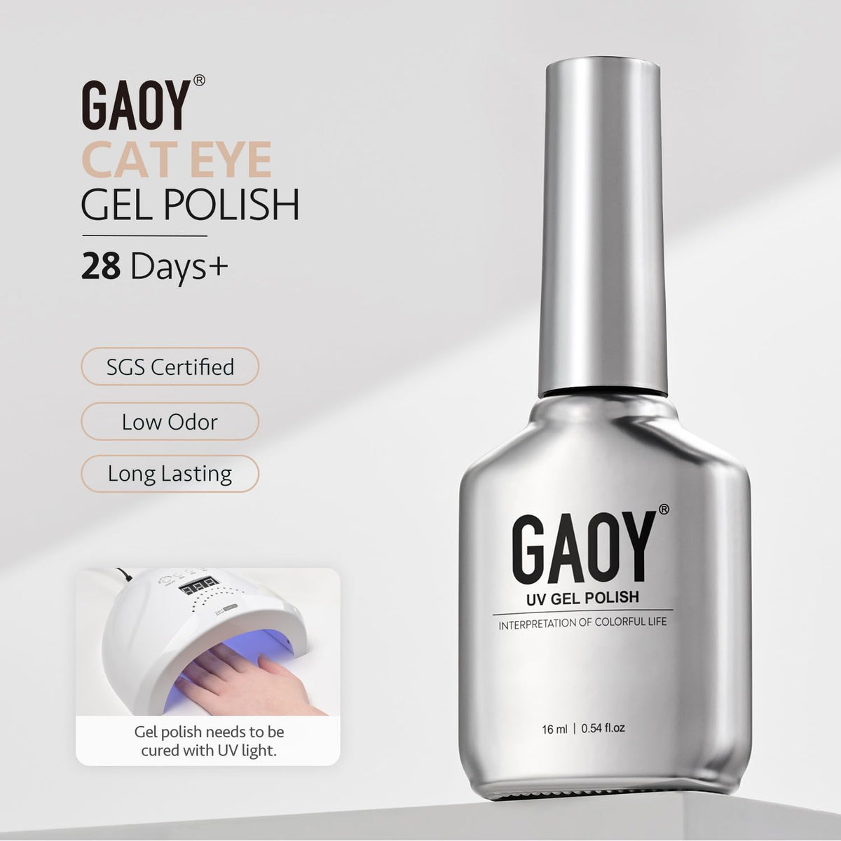 GAOY Magnetic Cat-Eye Gel Nail Polish, 20 Colors