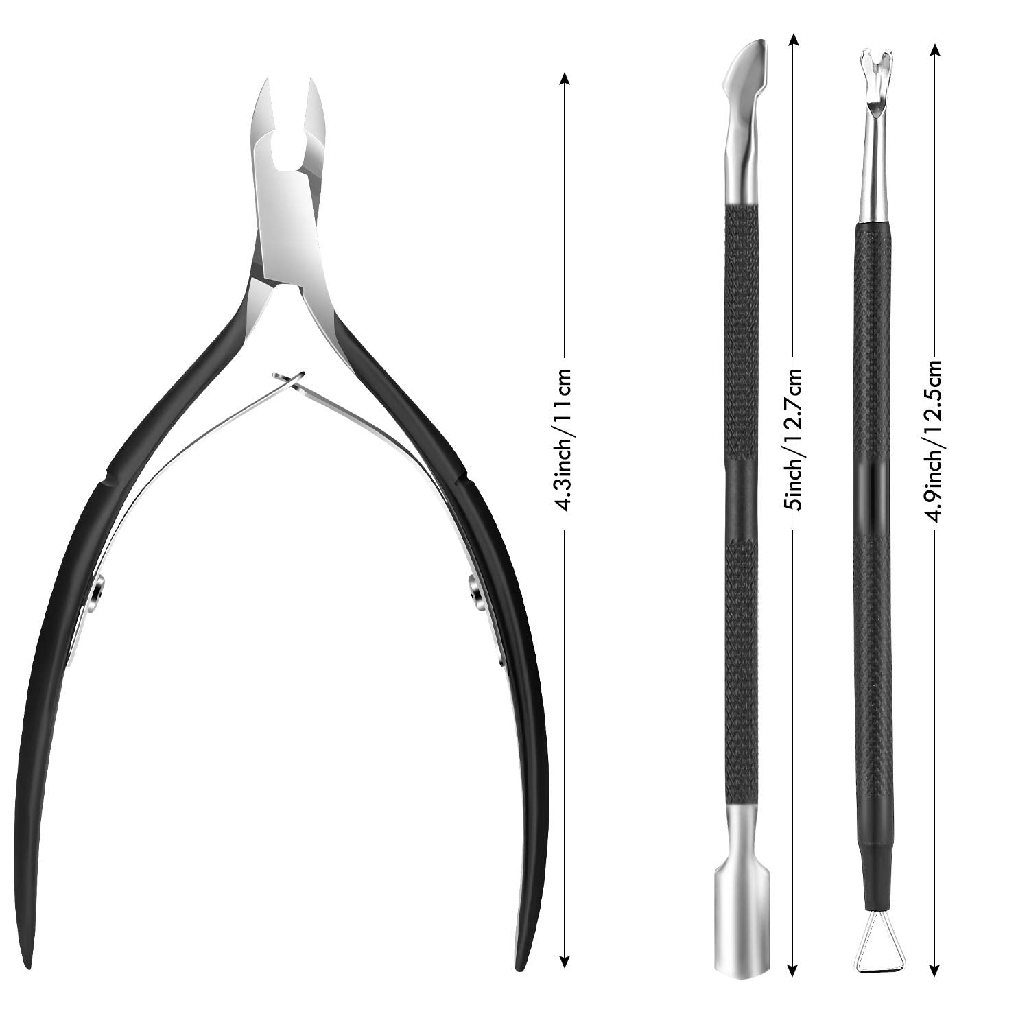 ( 6 diff options )Cuticle Trimmer with Cuticle Pusher,  Cuticle Remover, Scissor and Triangle Cuticle Nail Pusher