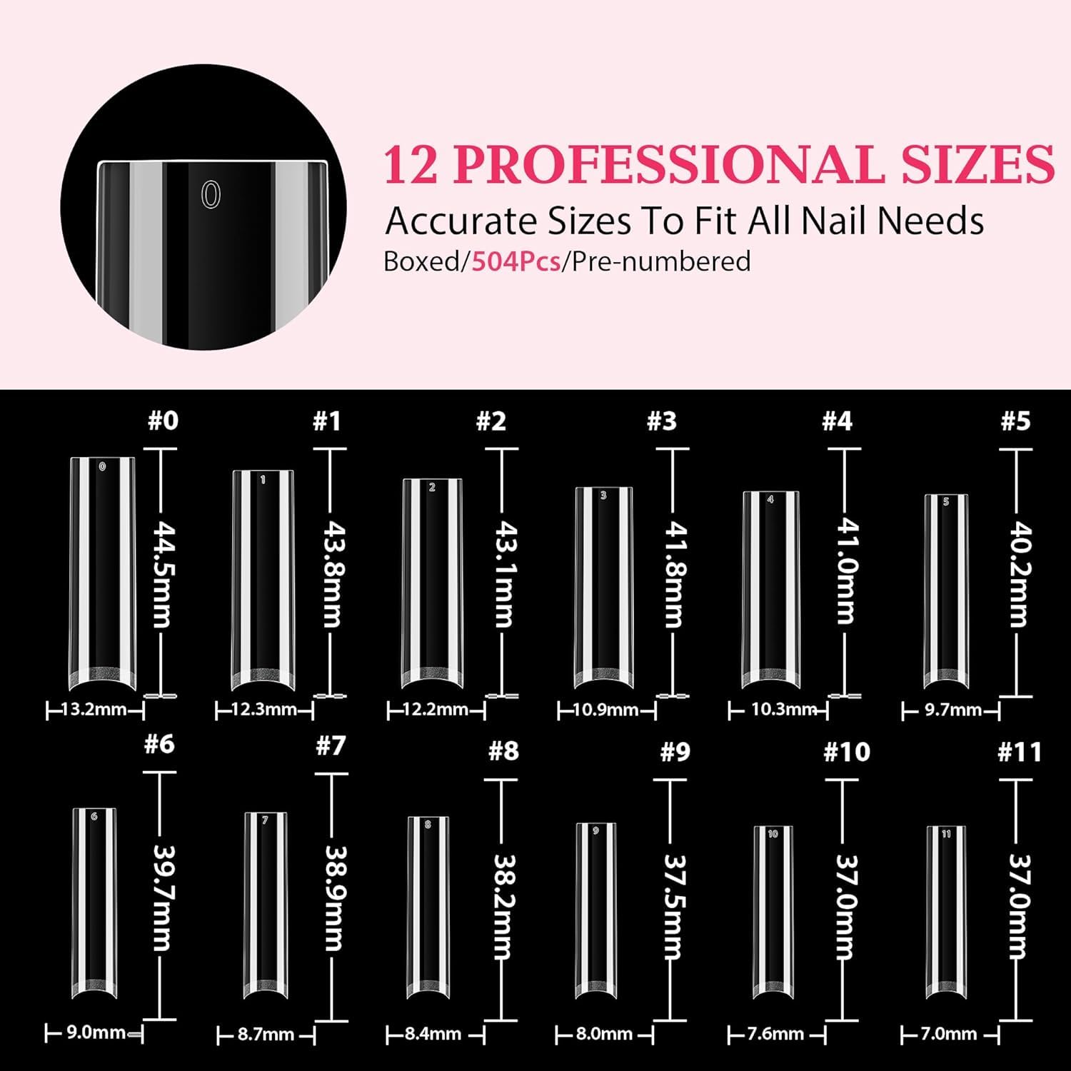 2 different options for glue , plus differnet shapes and sizes for nail tips! choose your pack !
