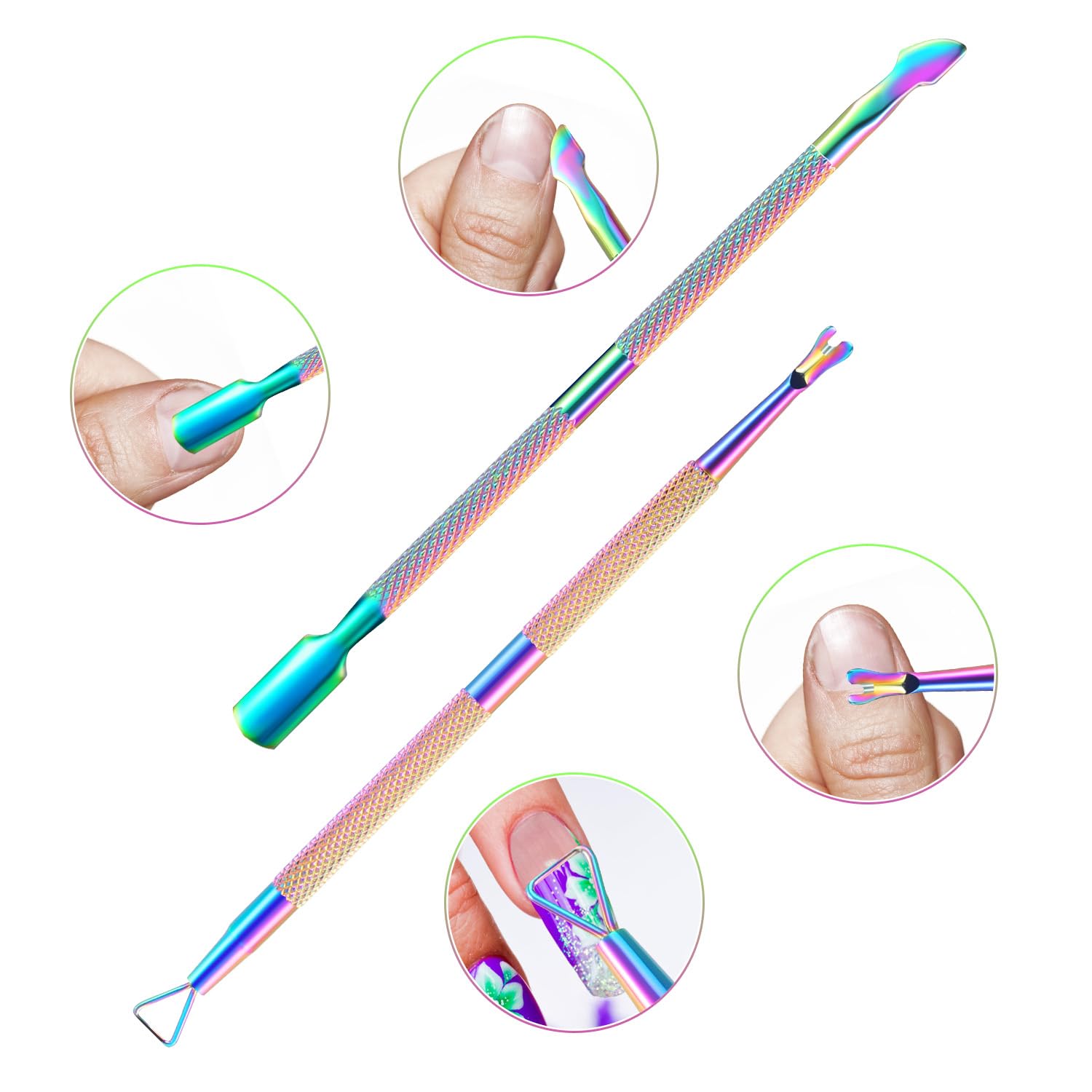 ( 6 diff options )Cuticle Trimmer with Cuticle Pusher,  Cuticle Remover, Scissor and Triangle Cuticle Nail Pusher