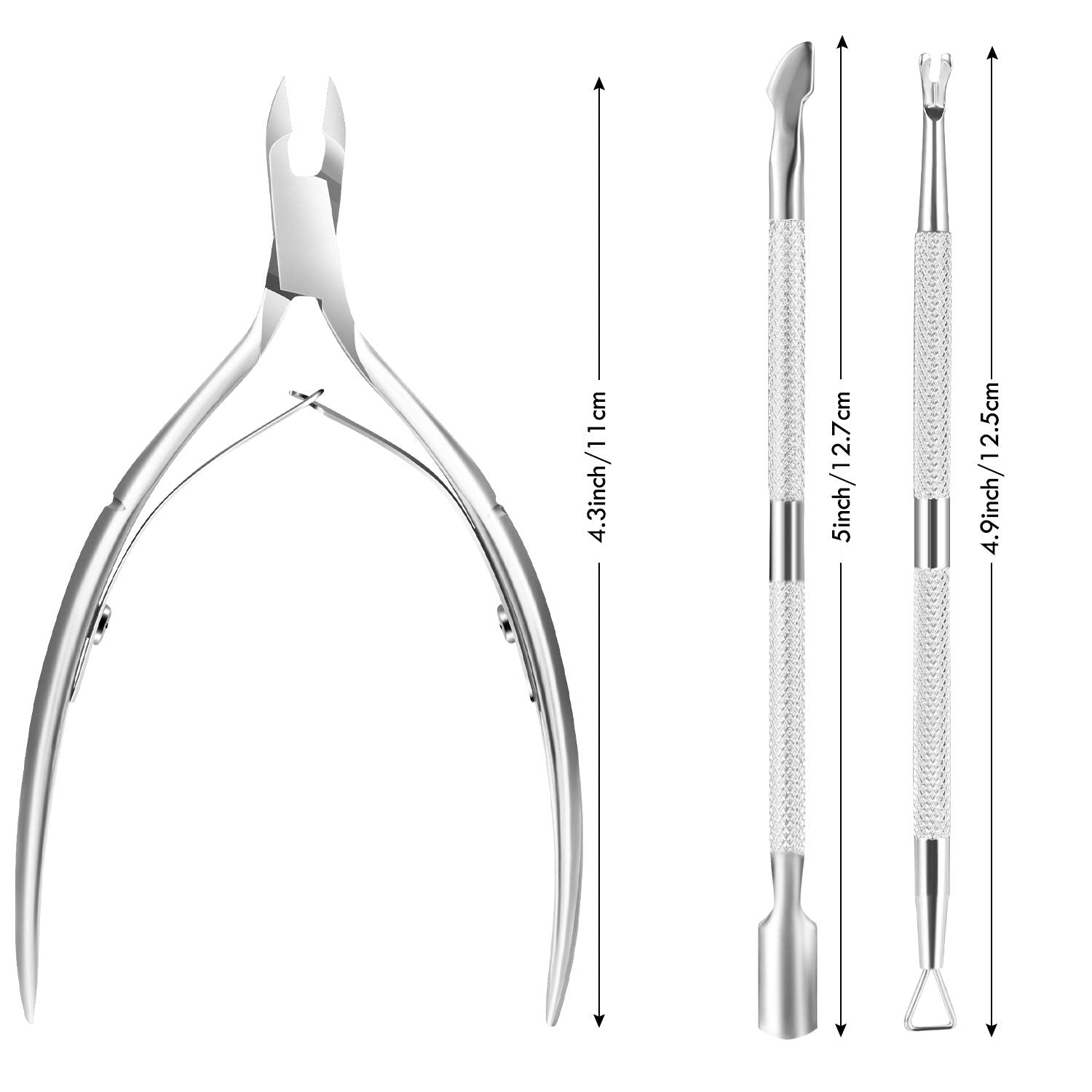 ( 6 diff options )Cuticle Trimmer with Cuticle Pusher,  Cuticle Remover, Scissor and Triangle Cuticle Nail Pusher