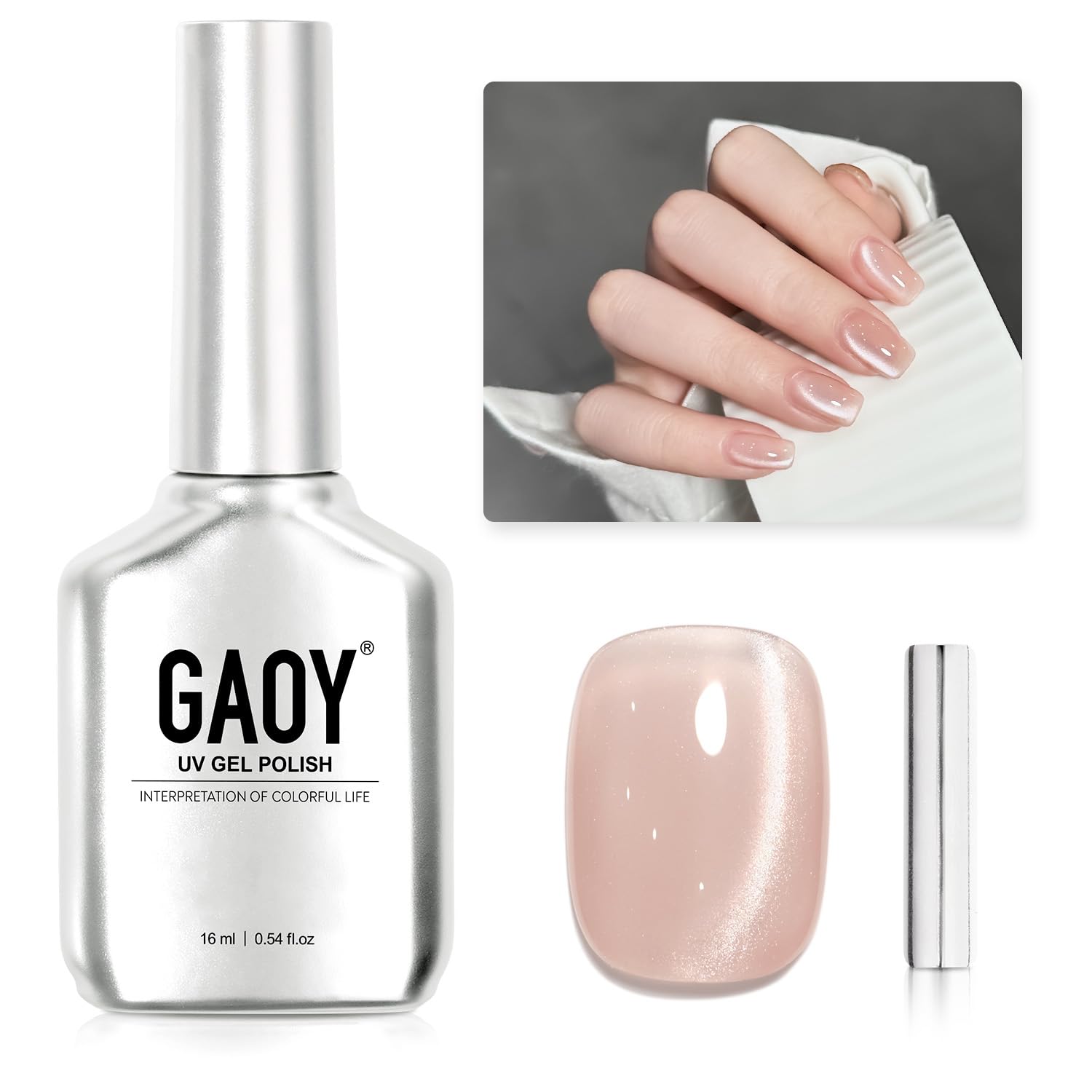 GAOY Magnetic Cat-Eye Gel Nail Polish, 20 Colors