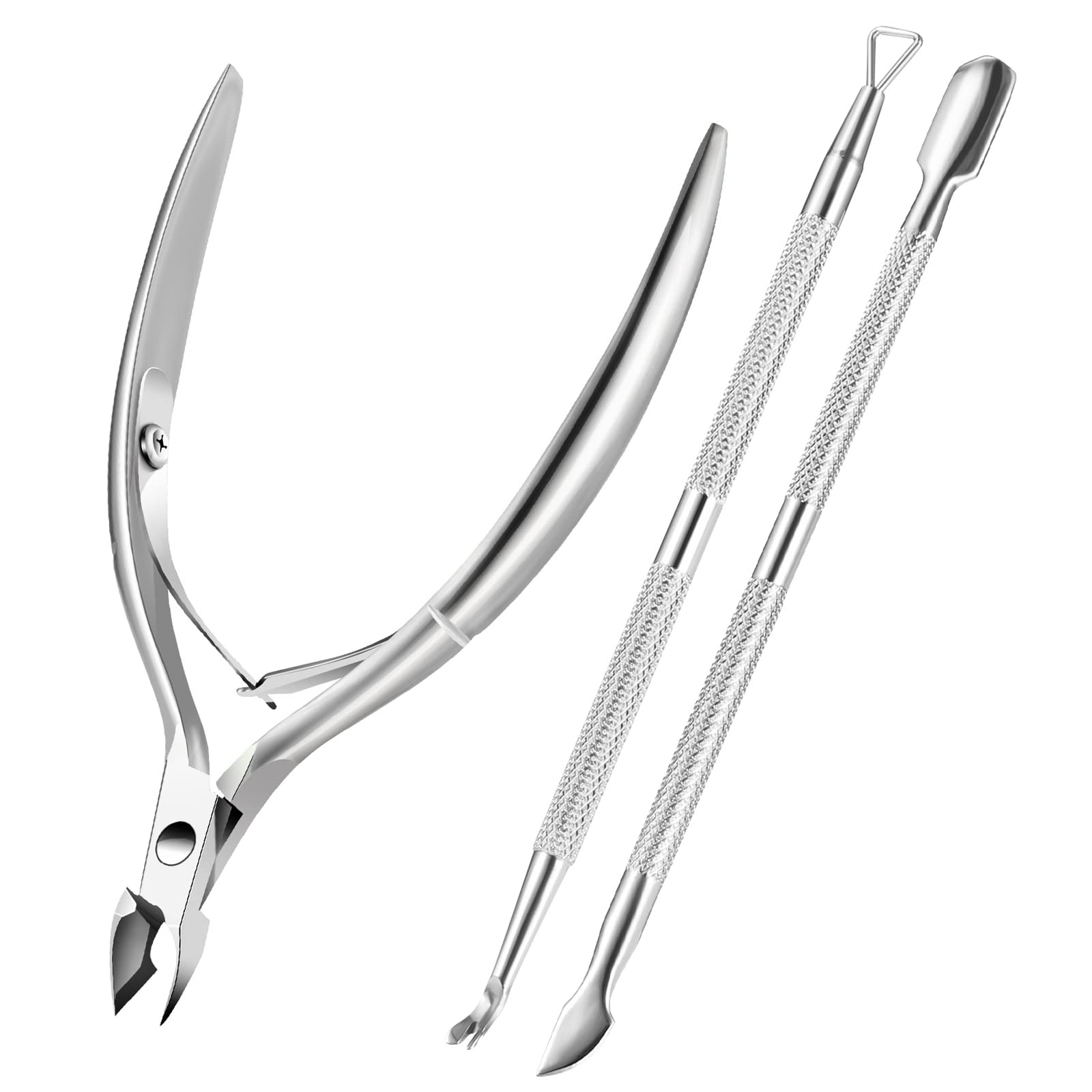 ( 6 diff options )Cuticle Trimmer with Cuticle Pusher,  Cuticle Remover, Scissor and Triangle Cuticle Nail Pusher