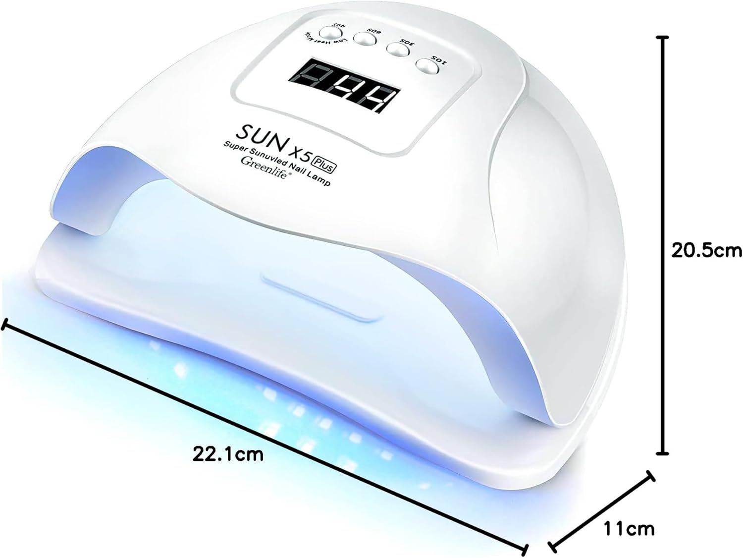 Nail Lamp, GreenLife® 80W UV LED Nail Dryer Lamp Machine for Nail Gel Polish Curing Fast Dry with 36pcs Beads Light Professional Manicure Pedicure