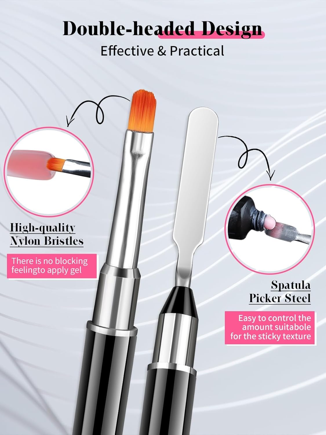 EBANKU 120 PCS Poly Gel Nail Forms for Toes with 75ml Slip Solution, Long Square Dual Forms for Polygel Pedi Nail Extension Poly Gel Toenails Set