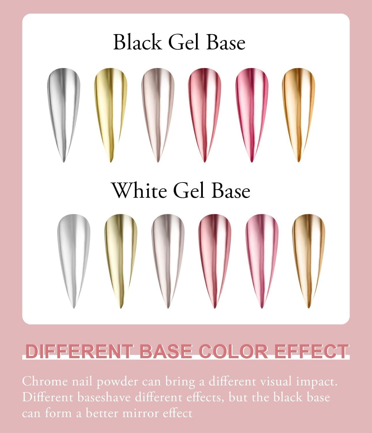 Holographic Chrome Nail Powder . (  4 different packs )