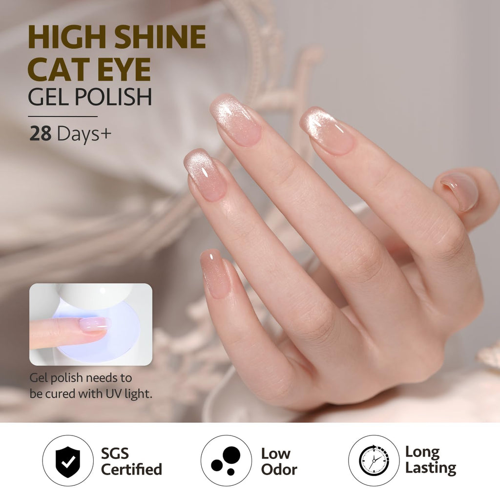 GAOY Magnetic Cat-Eye Gel Nail Polish, 20 Colors