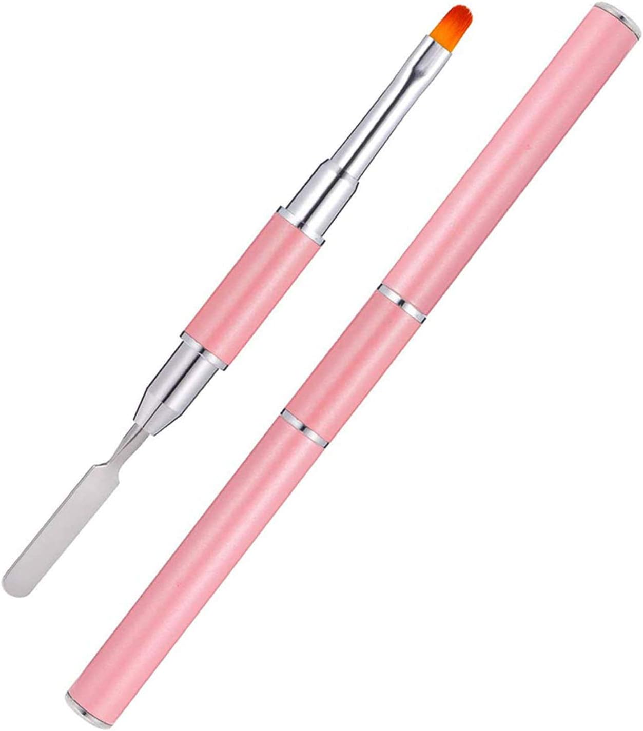 Dual-ended Polygel Brush, Stainless Steel 2 In 1, Manicure Nail Tool for  UV Acrylic Nails Extension