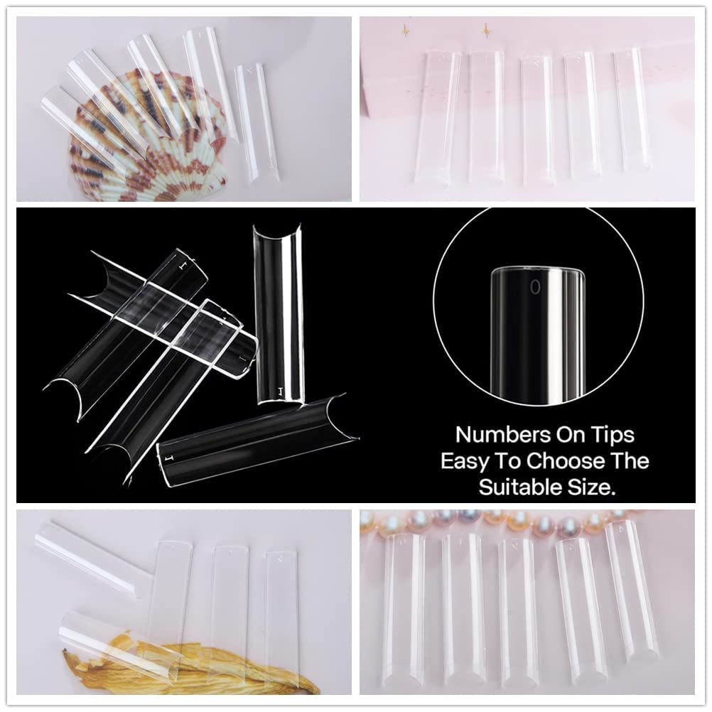 2 different options for glue , plus differnet shapes and sizes for nail tips! choose your pack !