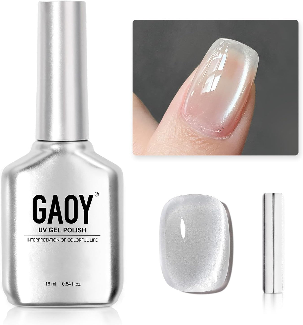 GAOY Magnetic Cat-Eye Gel Nail Polish, 20 Colors