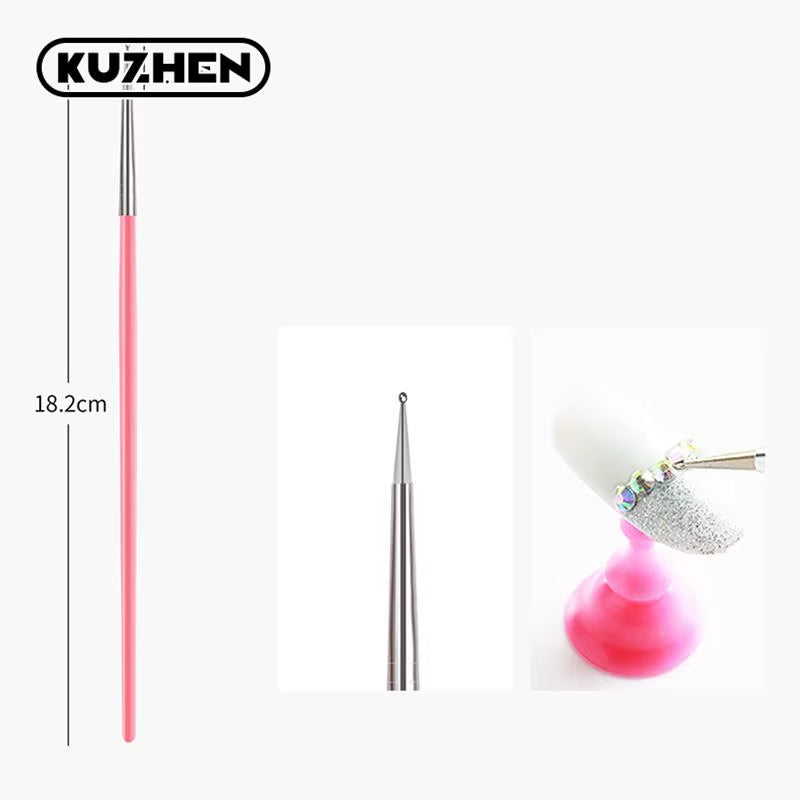 15Pcs Professional Nail Art Brush Set for Manicure Rhinestone Acrylic Paint Brushes Kit UV Gel Polish Nails Lining Pen Gradient