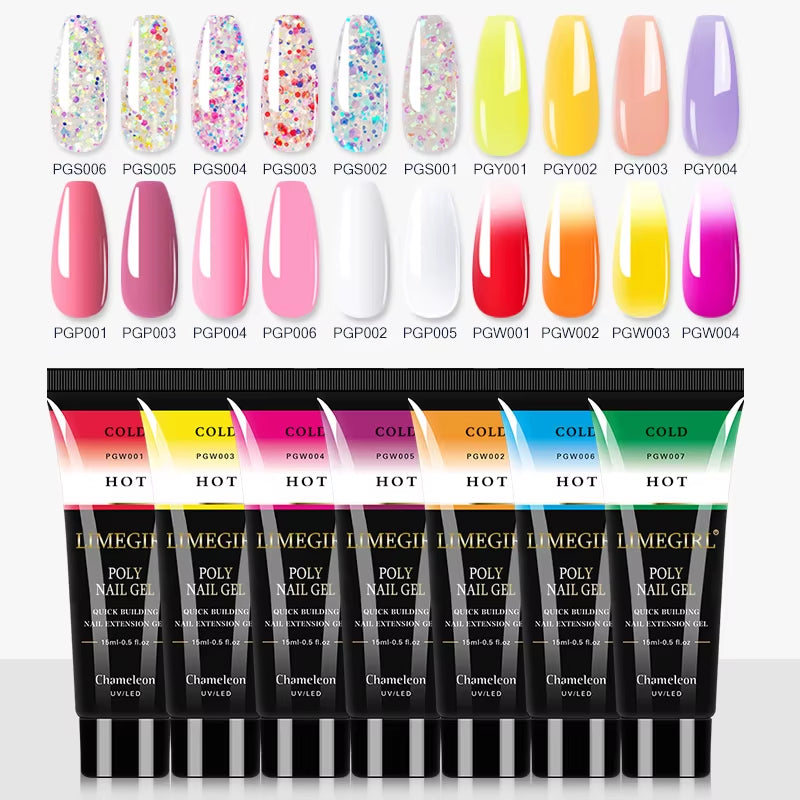 15Ml Polygel nail  Building Nail Gel . Plenty of colors and also base coat available