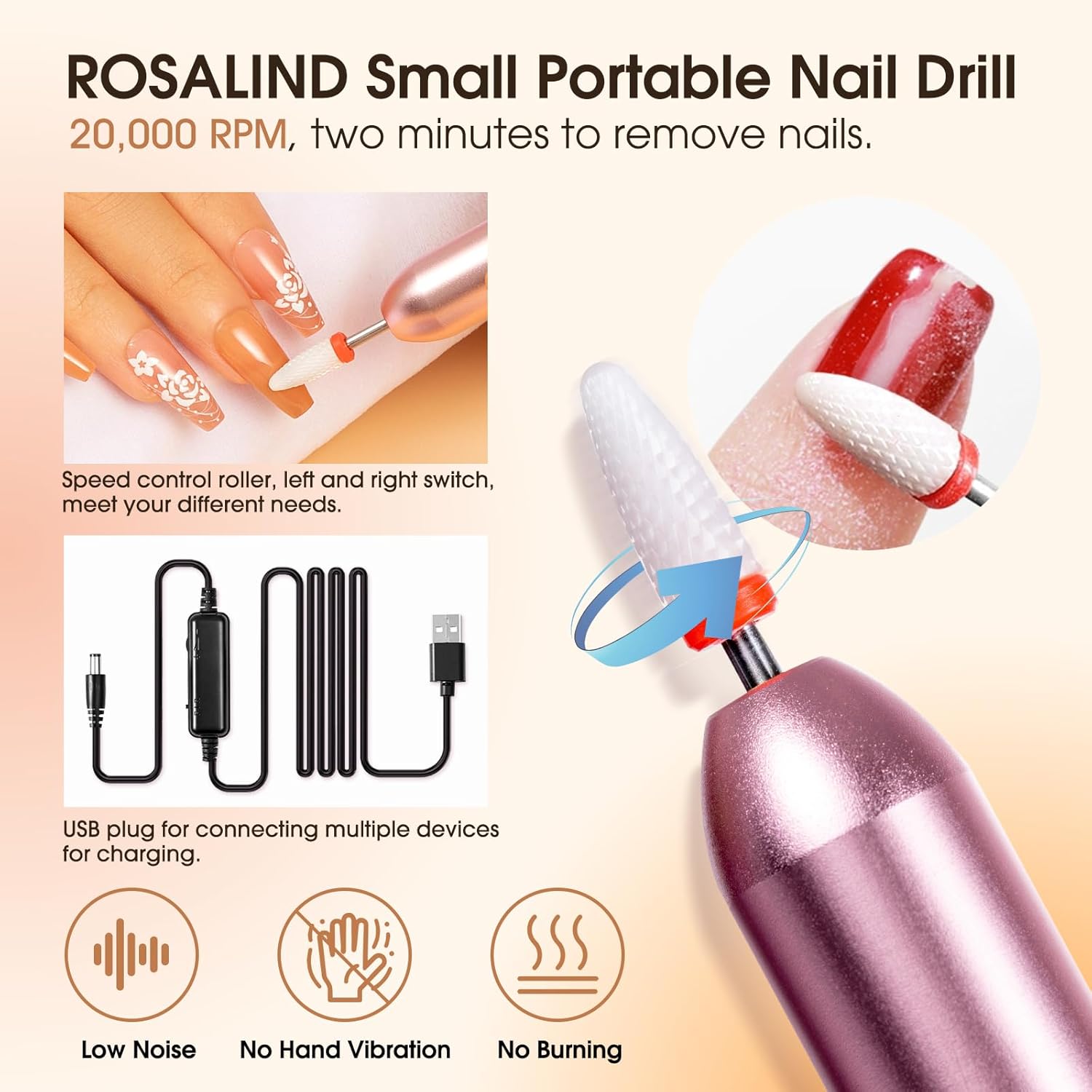4 different packs ROSALIND Poly Nail Gel Kit with Drill -14 Colors. with U V Lamp Slip Solution and Electric Nail Drill Starter Kit, 0.34 oz/10 ml